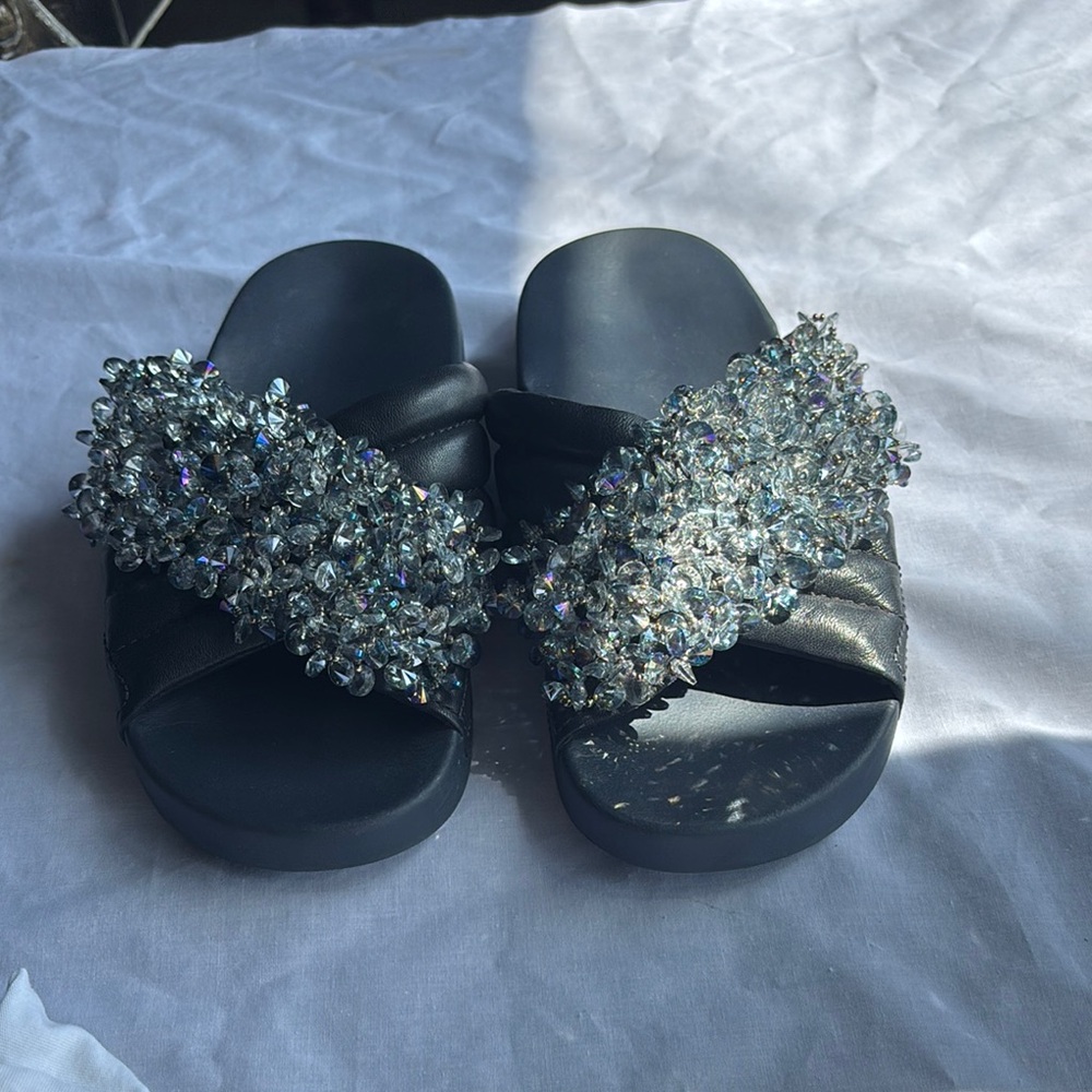 Tory Burch Logan Embellished Sliders